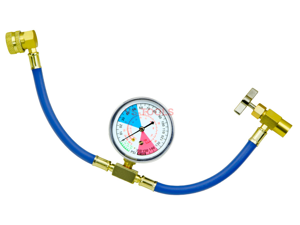 AC Car Auto Air Conditioning Refrigerant Recharge Hose Gauge